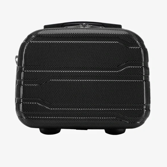 Portable Hard Shell Mini Suitcase & Toiletry Case - Carbon Black - Picture 2 of 4